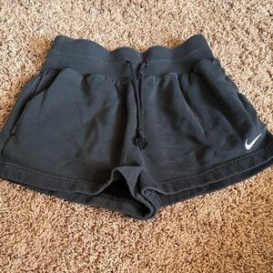 Nike Black Women's Athletic Drawstring Shorts with Swoosh